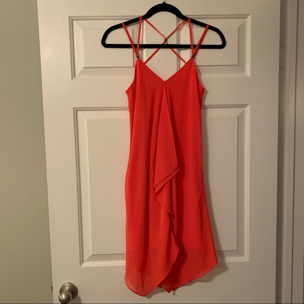 Strappy Orange Cocktail Dress